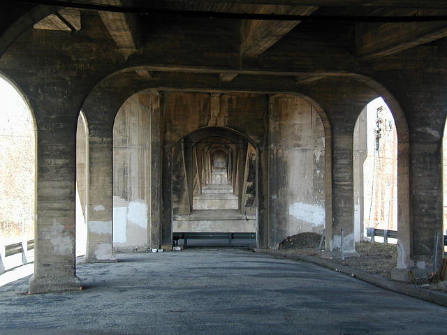 Under Gay St Bridge Phoenixville Feb 2002